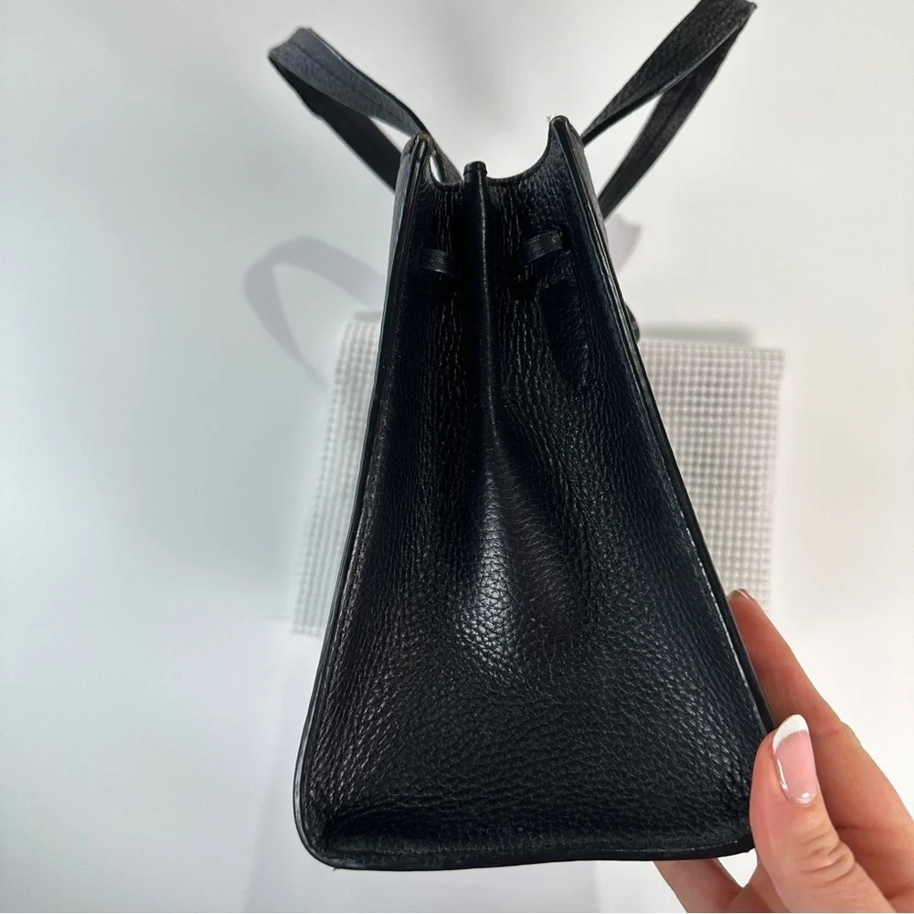 Kate Spade Zip Top Work Tote Structured Leather Black